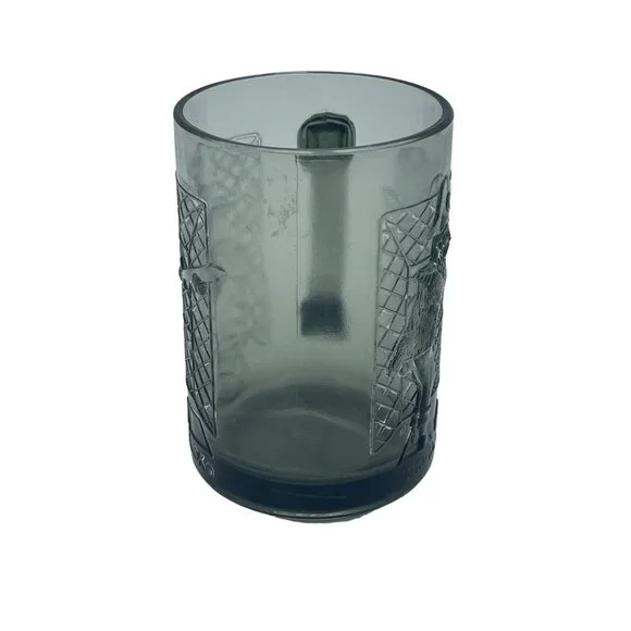 Vintage 1970's McDonalds Gray Smoke Glass Mug Captain Crook Playing Baseball - Picture 2 of 5